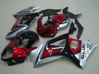 Affordable 2007-2008 Suzuki GSXR 1000 Motorcycle Fairing - Red Silver Glossy Black Australia