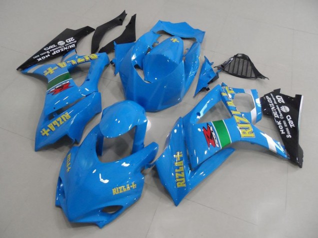 2007-2008 Suzuki GSXR 1000 Motorcycle Fairings - Blue Yellow Black Rizla Racing Australia