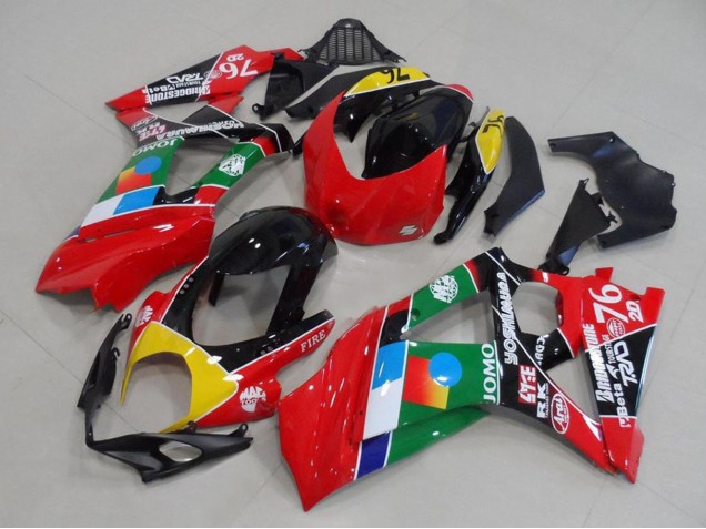 2007-2008 Suzuki GSXR 1000 Motorcycle Fairings - Red Yellow Black Blue White Green Australia