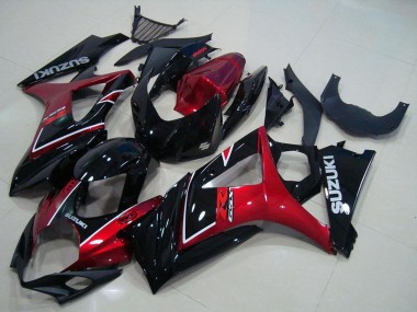 Affordable 2007-2008 Suzuki GSXR 1000 Motorcycle Fairing - Red Glossy Black Australia