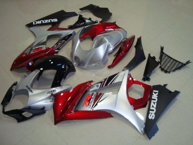 Affordable 2007-2008 Suzuki GSXR 1000 Motorcycle Fairings - Red Silver Glossy Black Australia