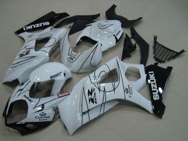 Affordable 2007-2008 Suzuki GSXR 1000 Motorcycle Fairings - White Black Corona Australia