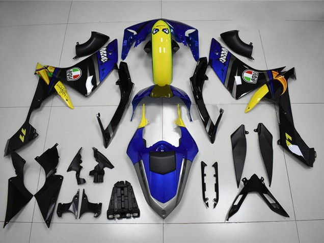 2007-2008 Yamaha YZF R1 Motorcycle Fairings - Blue Yellow Black Shark Australia