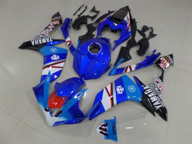 Affordable 2007-2008 Yamaha YZF R1 Motorcycle Fairings - Blue White Red Black Australia