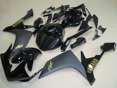 Affordable 2007-2008 Yamaha YZF R1 Motorcycle Fairings - Glossy Black Matte Black Gold Australia