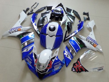 Affordable 2007-2008 Yamaha YZF R1 Motorcycle Fairings - White Blue Black Green Monster Yamalube Australia