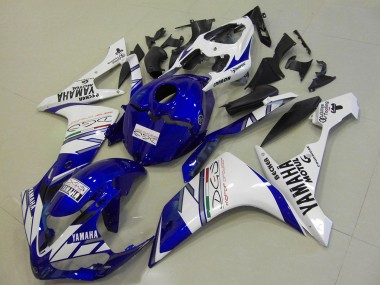 Affordable 2007-2008 Yamaha YZF R1 Motorcycle Fairings - White Blue Becker Motul Australia