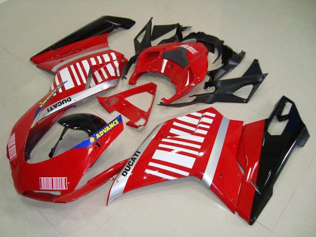 2007-2014 Ducati 848 1098 1198 Motorcycle Fairings - Silver Blue Red Glossy Black Australia
