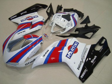 Affordable 2007-2014 Ducati 848 Motorcycle Fairings - White Red Green Glossy Black Martini Australia