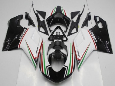 Affordable 2007-2014 Ducati 848 Motorcycle Fairing Kits - White Red Green Glossy Black Australia