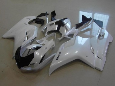 Affordable 2007-2014 Ducati 848 Motorcycle Fairings - Glossy White Australia