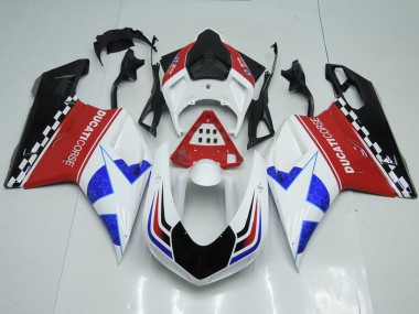 Affordable 2007-2014 Ducati 848 1098 1198 Motorcycle Fairings - White Red Blue Glossy Black Corse Australia