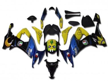 Affordable 2008-2010 Kawasaki ZX10R Motorcycle Fairings - Yellow Black Blue Shark Australia
