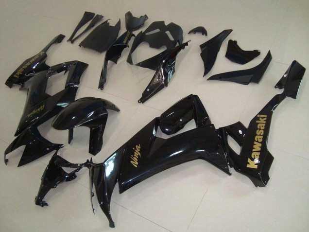 2008-2010 Kawasaki ZX10R Motorcycle Fairings - Glossy Black Gold Decal Australia