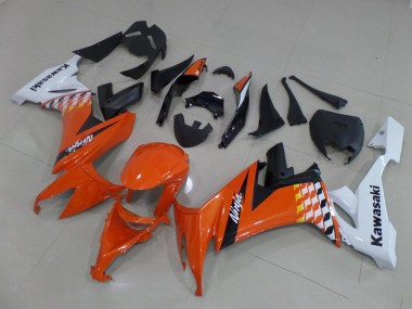 Affordable 2008-2010 Kawasaki ZX10R Motorcycle Fairings - White Orange Black Australia