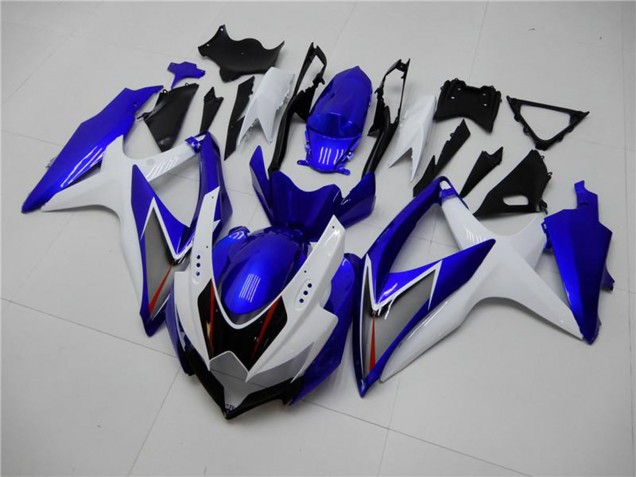 2008-2010 Suzuki GSXR 600/750 Motorcycle Fairings - White Blue Black Red Line Australia