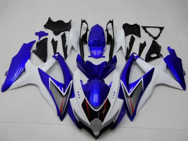 Affordable 2008-2010 Suzuki GSXR 600/750 Motorcycle Fairings - White Blue Black Red Line Australia