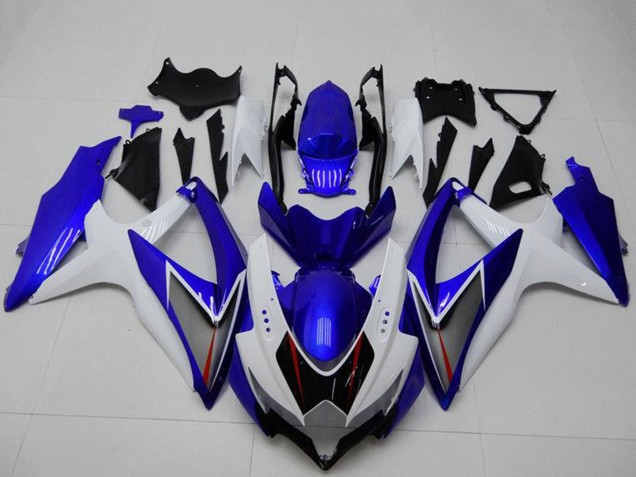 2008-2010 Suzuki GSXR 600/750 Motorcycle Fairings - White Blue Black Red Line Australia