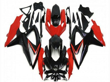 Affordable 2008-2010 Suzuki GSXR 600/750 Motorcycle Fairings - Red Glossy Black Stripe Australia