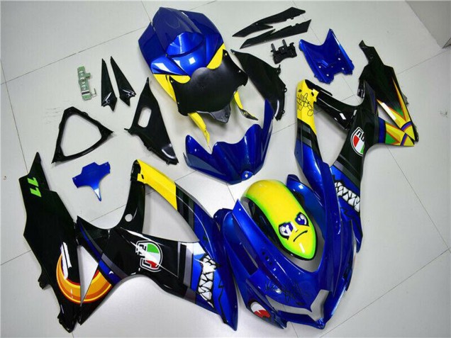 2008-2010 Suzuki GSXR 600/750 Motorcycle Fairings - Blue Yellow Shark Australia