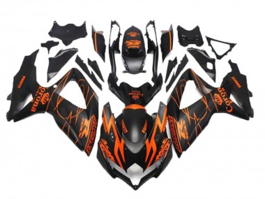 Affordable 2008-2010 Suzuki GSXR 600/750 Motorcycle Fairings - Matte Black Orange Alstare Corona Motul Australia