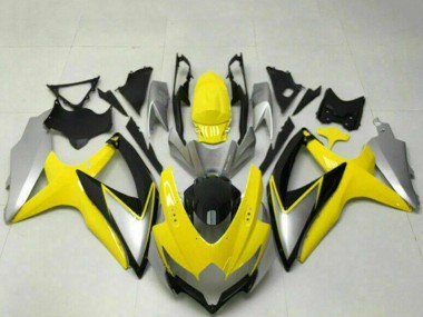 Affordable 2008-2010 Suzuki GSXR 600/750 Motorcycle Fairings - Yellow Silver Glossy Black Australia