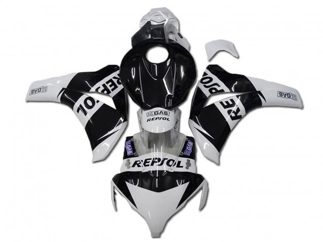 2008-2011 Honda CBR1000RR Motorcycle Fairings - White Glossy Black Repsol Australia