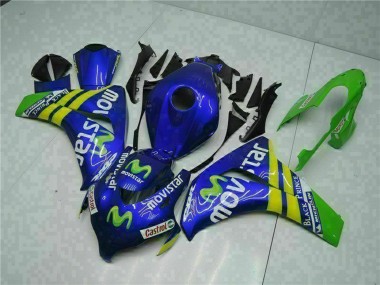 Affordable 2008-2011 Honda CBR1000RR Motorcycle Fairings - Blue Yellow Green MoviStar Castrol Australia