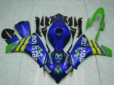 Affordable 2008-2011 Honda CBR1000RR Motorcycle Fairings - Blue Yellow Green MoviStar Castrol Australia