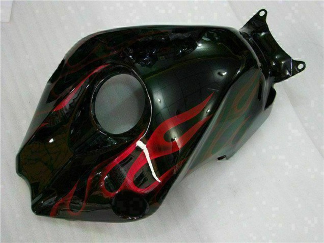 2008-2011 Honda CBR1000RR Motorcycle Fairing Kits - Glossy Black Red Flame Australia