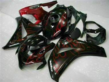 Affordable 2008-2011 Honda CBR1000RR Motorcycle Fairing Kits - Glossy Black Red Flame Australia