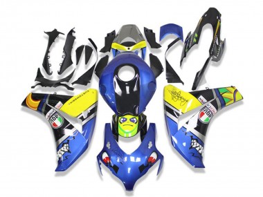 Affordable 2008-2011 Honda CBR1000RR Motorcycle Fairings - Blue Yellow Glossy Black Shark Australia