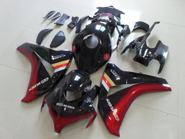 2008-2011 Honda CBR1000RR Motorcycle Fairings - Glossy Black Red Mugen Australia