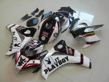 Affordable 2008-2011 Honda CBR1000RR Motorcycle Fairings - White Red Glossy Black Playboy Australia