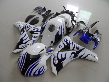 Affordable 2008-2011 Honda CBR1000RR Motorcycle Fairings - White Blue Flame Racing Australia
