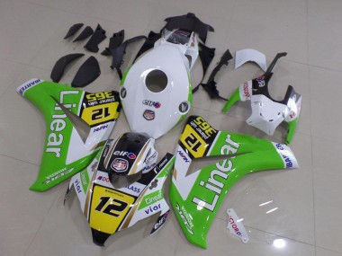Affordable 2008-2011 Honda CBR1000RR Motorcycle Fairings - White Green Yellow Glossy Black Linear 12 Australia