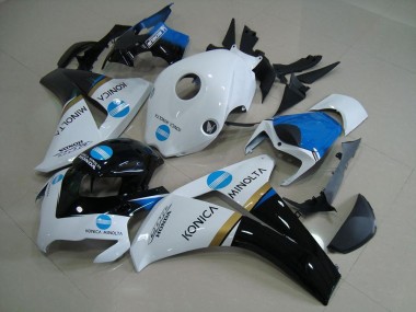 Affordable 2008-2011 Honda CBR1000RR Motorcycle Fairings - White Blue Glossy Black Konica Minolta Australia