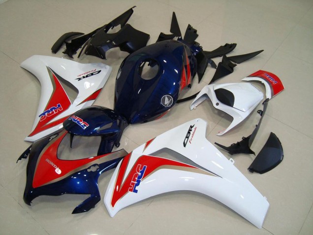 2008-2011 Honda CBR1000RR Motorcycle Fairings - White Red Blue HRC Australia