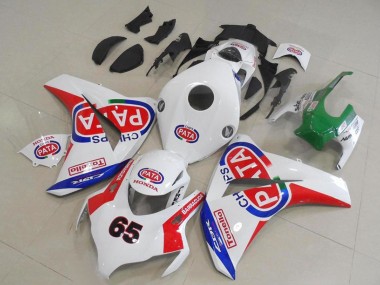 Affordable 2008-2011 Honda CBR1000RR Motorcycle Fairings - White Red Blue Pata 65 Australia