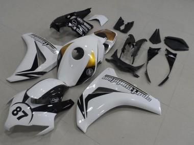 Affordable 2008-2011 Honda CBR1000RR Motorcycle Fairings - White Gold Glossy Black 87 Australia