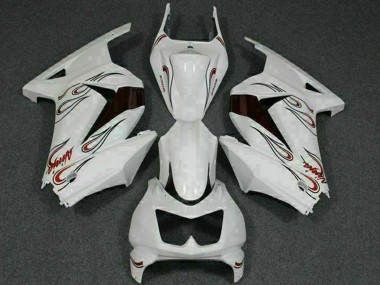 Affordable 2008-2012 Kawasaki EX250 Motorcycle Fairings - White Red Australia