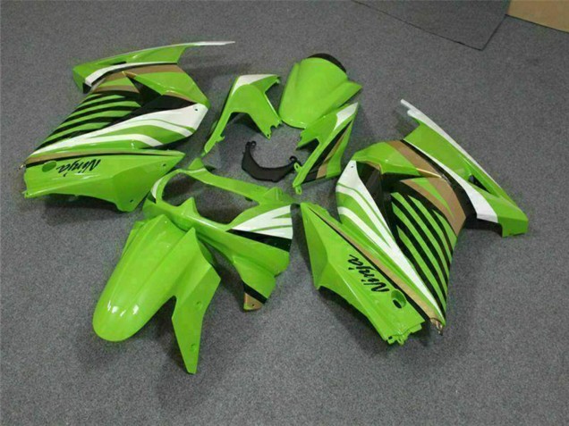 2008-2012 Kawasaki EX250 Motorcycle Fairing - Green White Black Australia