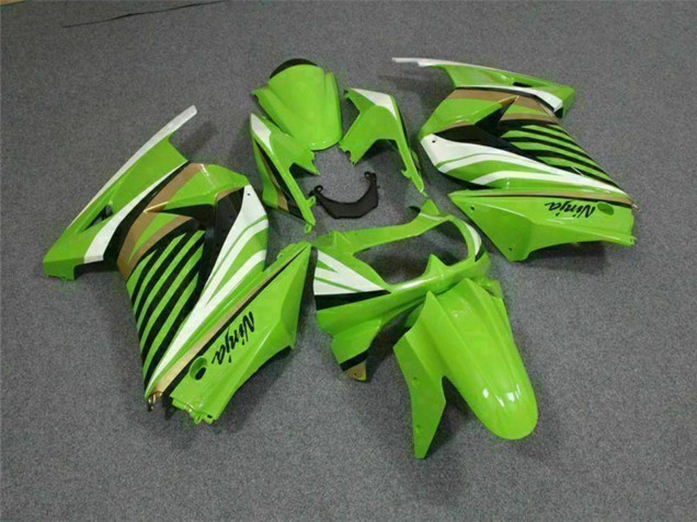 2008-2012 Kawasaki EX250 Motorcycle Fairing - Green White Black Australia