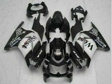 Affordable 2008-2012 Kawasaki EX250 Motorcycle Fairings - Glossy Black White West Australia
