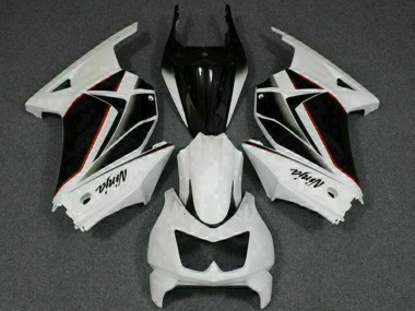 Affordable 2008-2012 Kawasaki EX250 Motorcycle Fairings - White Black Ninja Australia
