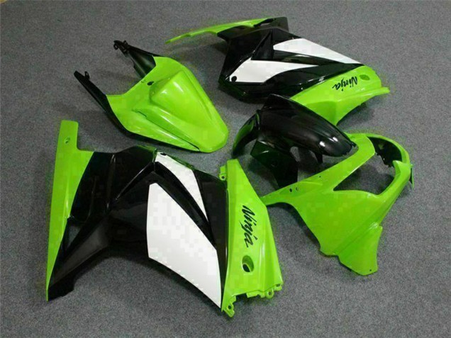 2008-2012 Kawasaki EX250 Motorcycle Fairings - Green White Black Australia