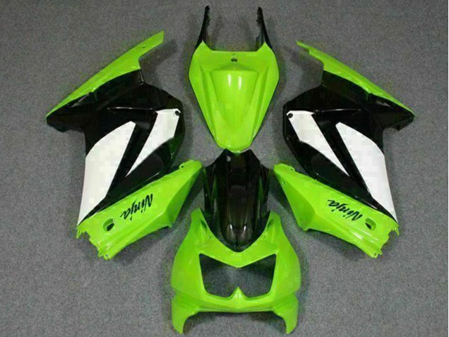 2008-2012 Kawasaki EX250 Motorcycle Fairings - Green White Black Australia