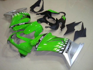 Affordable 2008-2012 Kawasaki ZX250R Motorcycle Fairings - Green Silver Australia