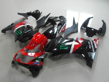 Affordable 2008-2012 Kawasaki ZX250R Motorcycle Fairings - Glossy Black Red White Green Monster Motul Australia