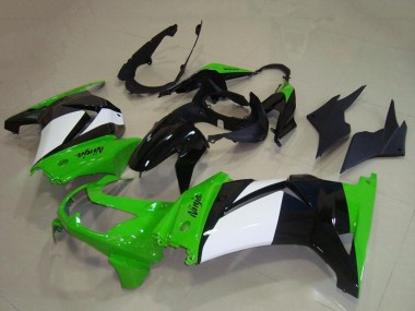 Affordable 2008-2012 Kawasaki ZX250R Motorcycle Fairings - Green White Glossy Black Australia